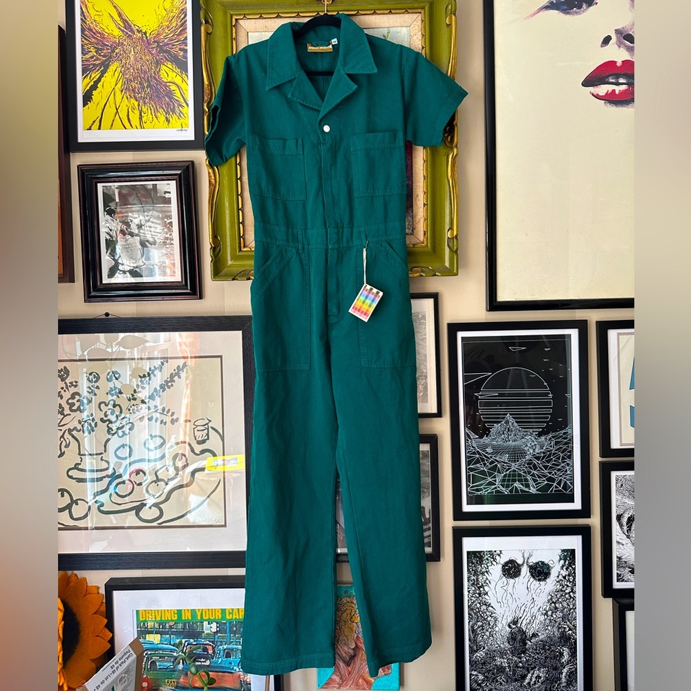 SOLD 

Big Bud Press Short Sleeve Everyday Jumpsuit Hunter Green Medium